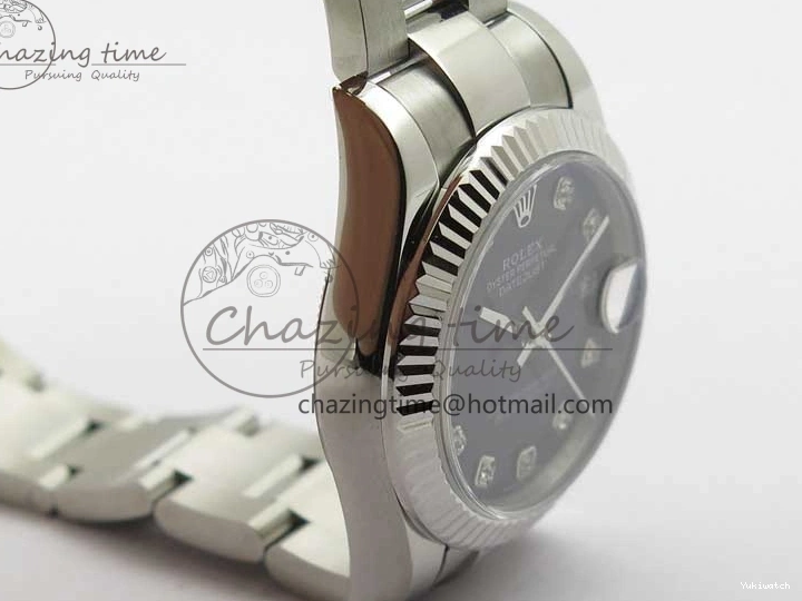 278271 Datejust Maker Edition Best SS Oyster BP 31mm Bracelet Black on Crystal Dial 1223